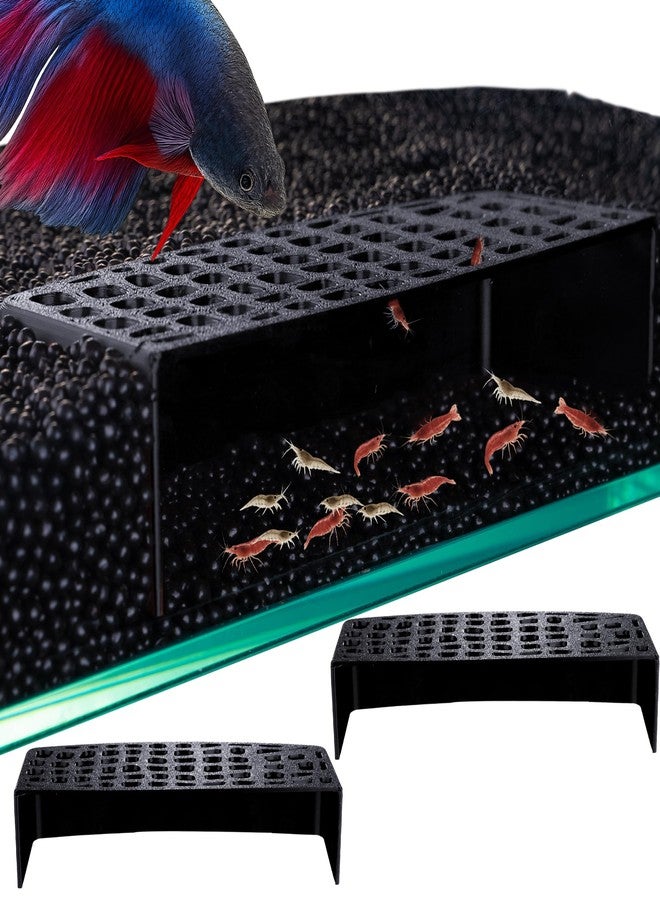 HERPDEN 2Pcs Shrimp Hide Cave, Aquarium Shelter, Shrimp Tank Accessories, Fish Tank Decorations (Black) - Image 1